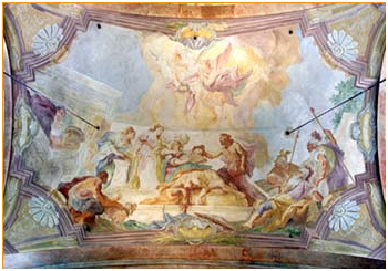 Fresko über der Apsis / Pfarre Groß-Siegharts